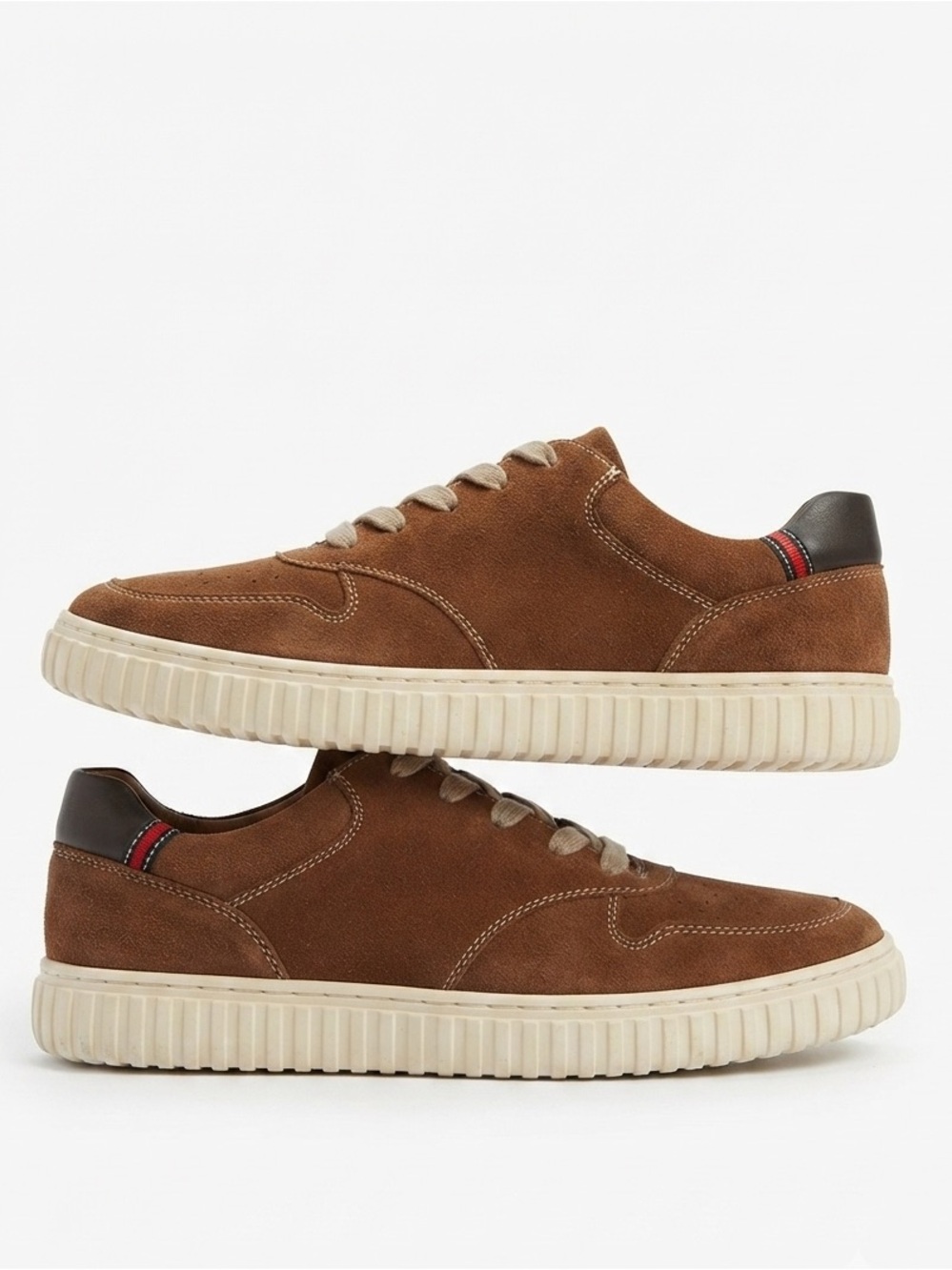 Four Brothers “The Nice Oxford” Brown Suede Casual Sneakers -Mens